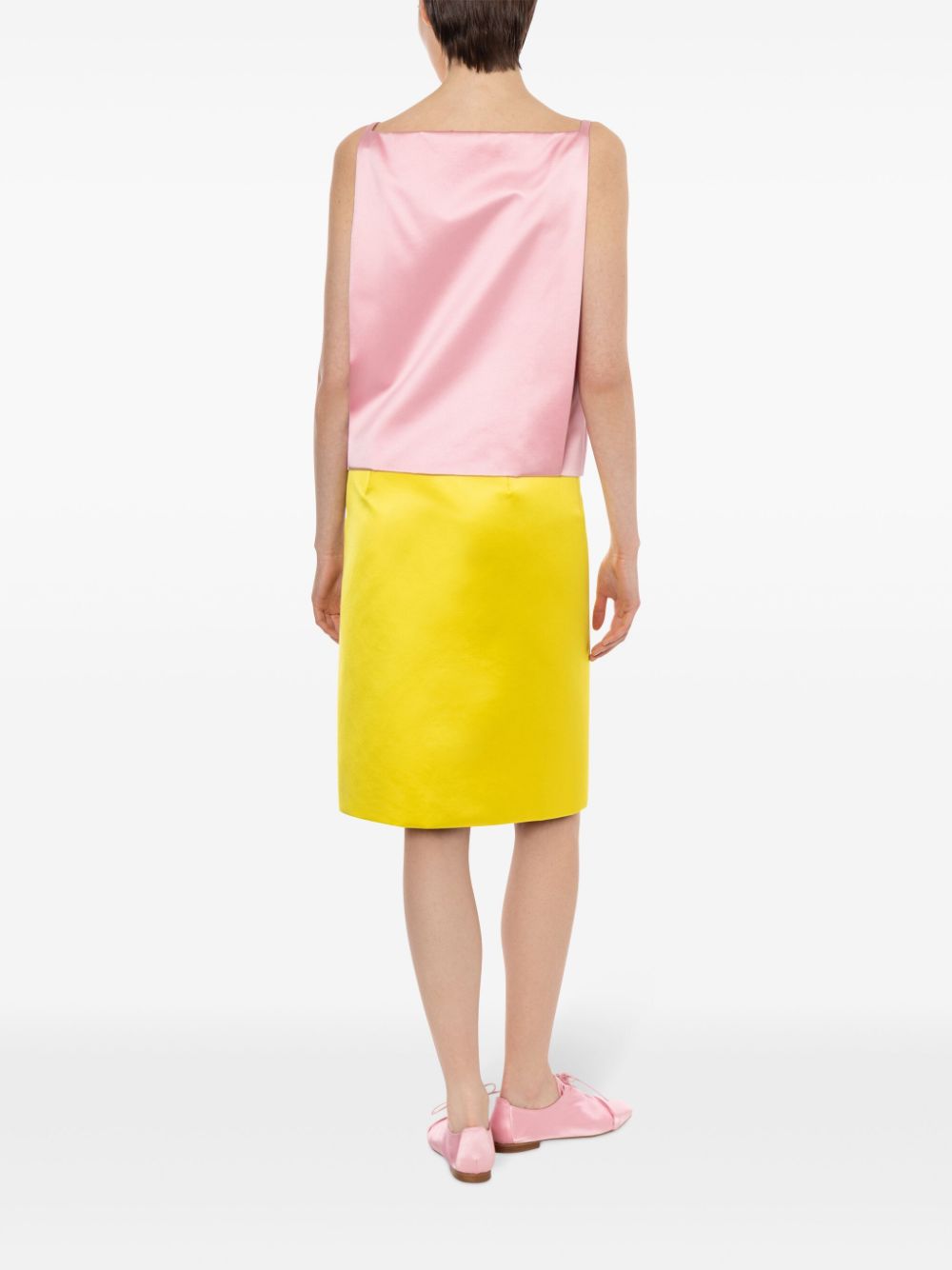 Shop Philosophy Di Lorenzo Serafini Side Slit Skirt In Yellow