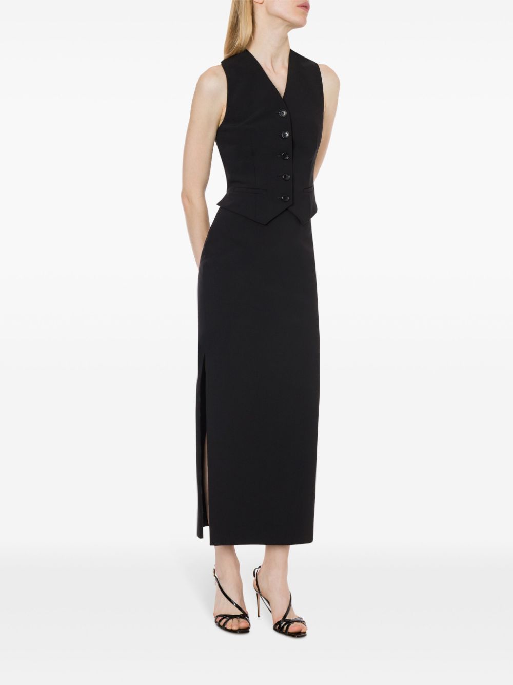 Philosophy Di Lorenzo Serafini Straight maxi-rok met zijsplit - Zwart