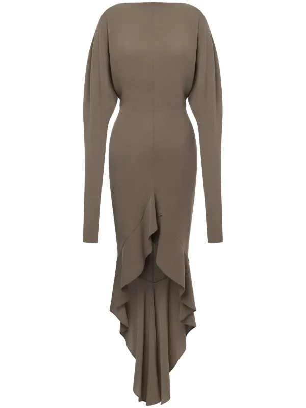 linen brown maxi dress Chocolate Linen Maxi Dress M main image 1