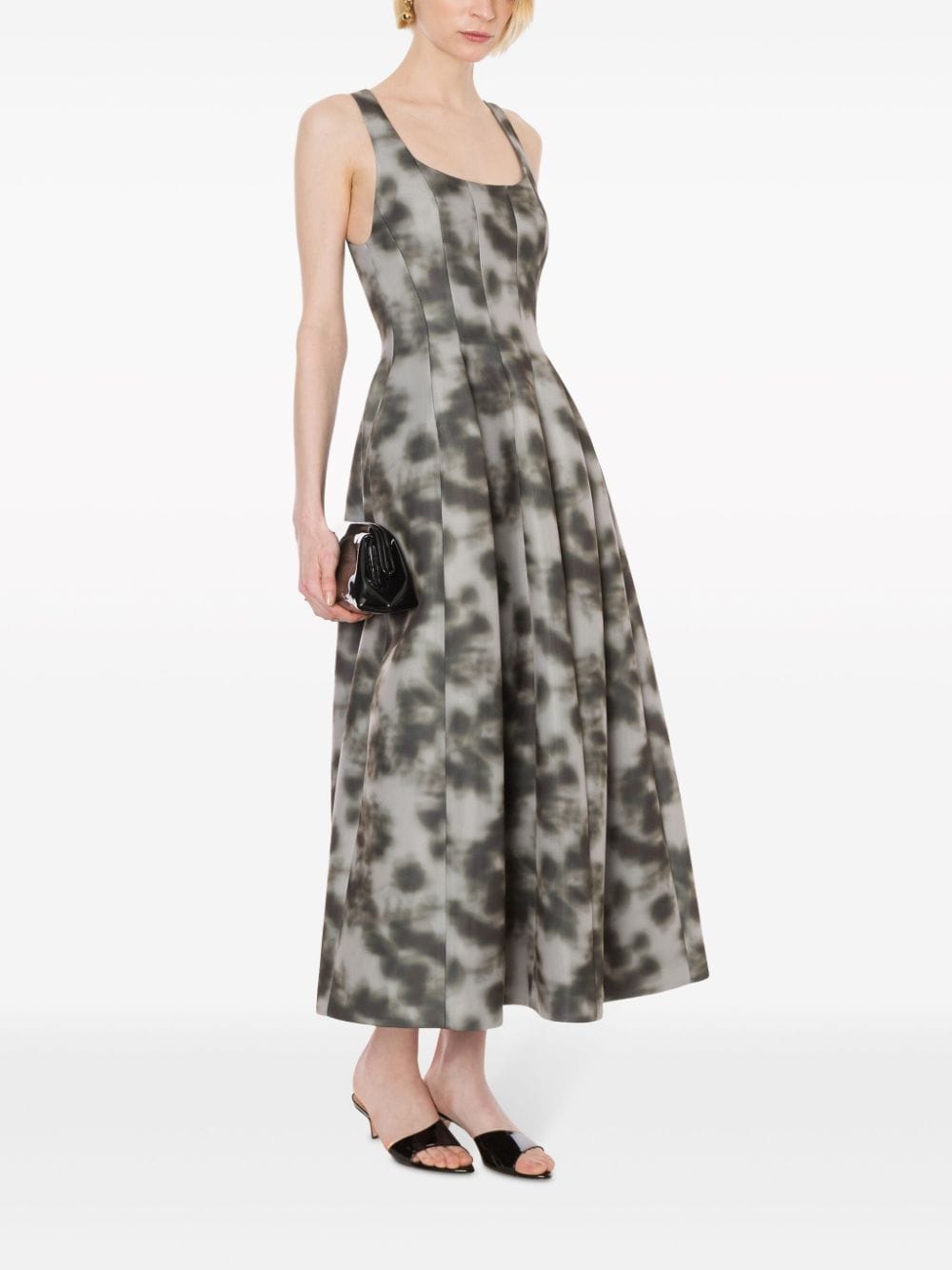 Philosophy Di Lorenzo Serafini Jurk met abstracte print - Grijs