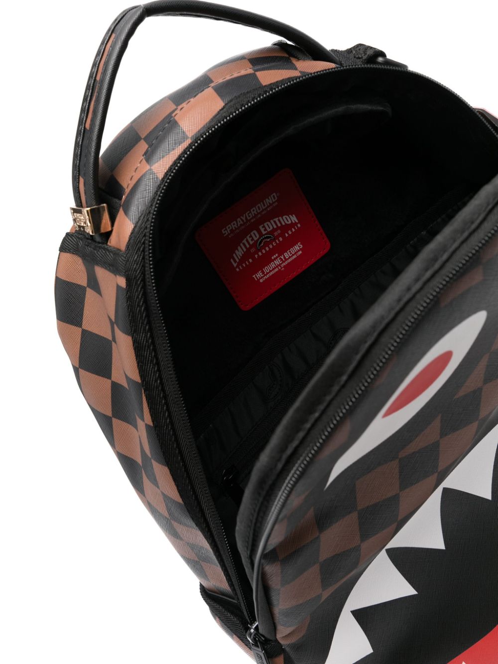 Shop Sprayground Kid Hangover Checkerboard Backpack In Black