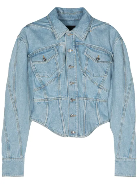 Mugler hooded denim jacket