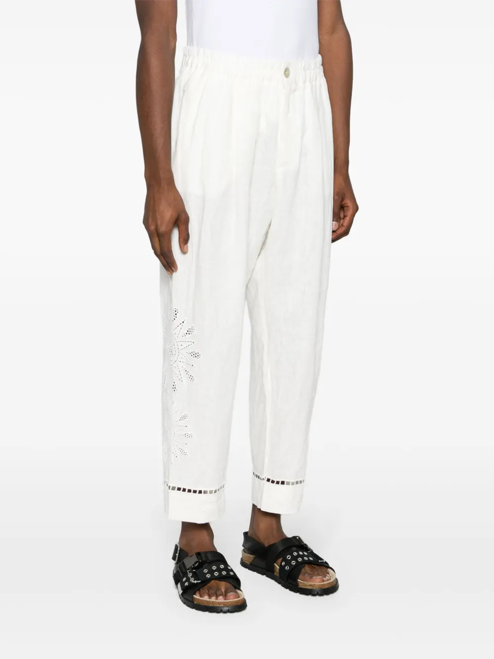 FARM Rio Maxi Sunset Richeleu linnen broek Wit
