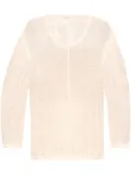By Malene Birger crew-neck linen top - Neutrals