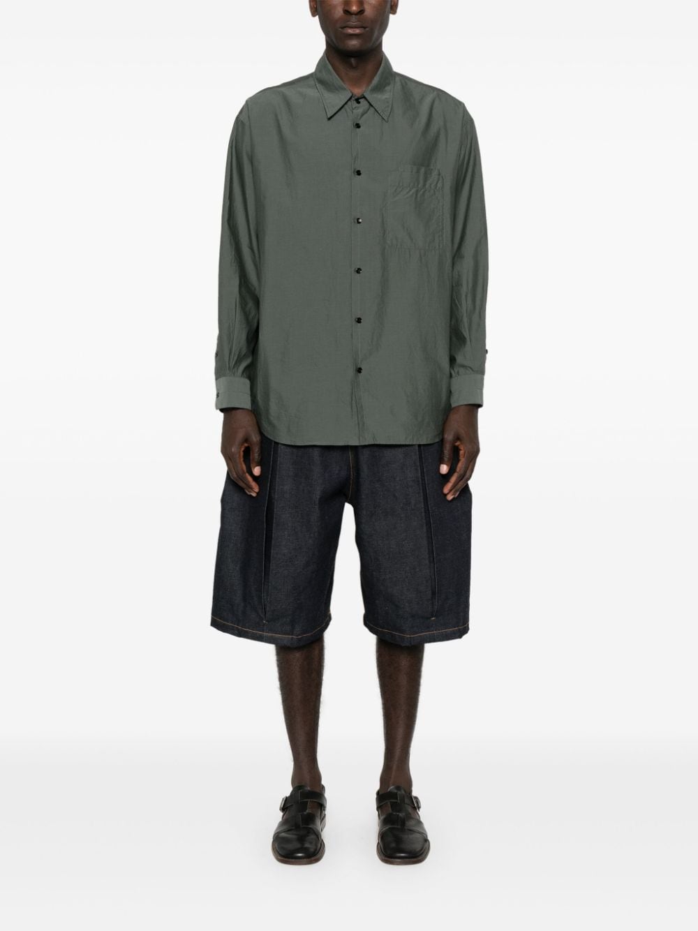 LEMAIRE double-pocket long-sleeve shirt - Grijs