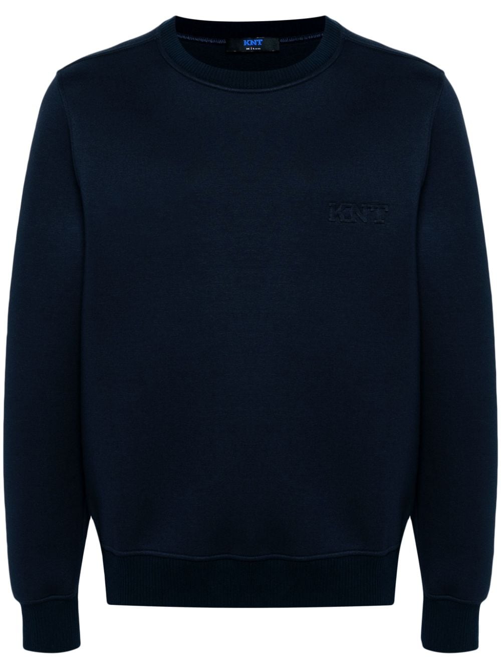 long-sleeve logo-embossed sweatshirt