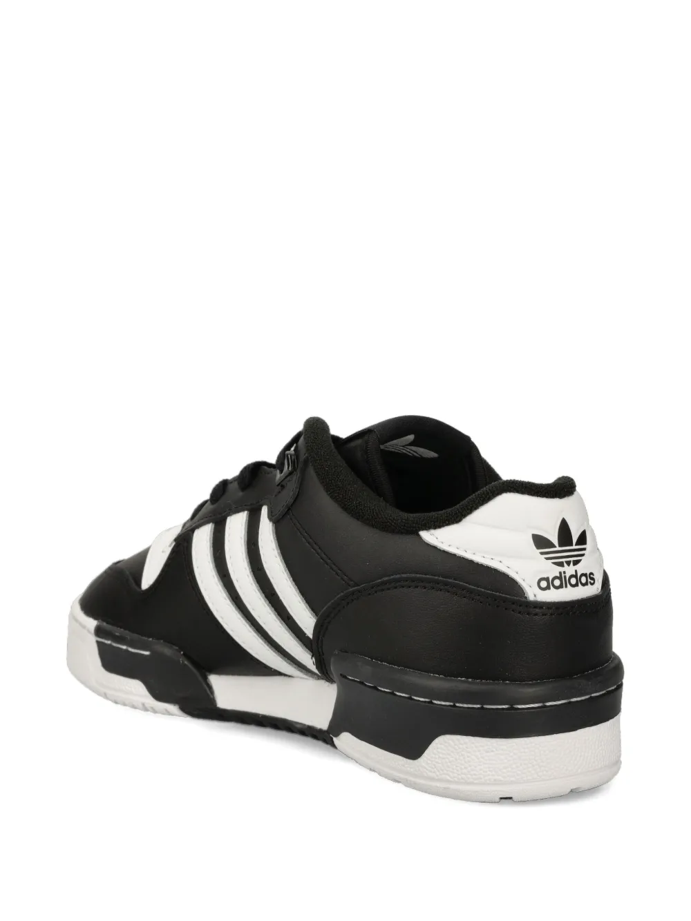 Adidas Originals Rivalry Three-stripe Low-top Sneakers In Black