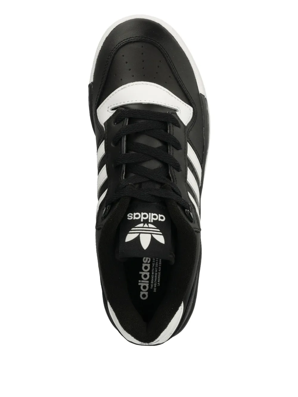 Adidas Originals Rivalry Three-stripe Low-top Sneakers In Black