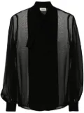 P.A.R.O.S.H. tied-neck blouse - Black