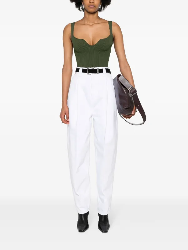 KHAITE The Ashford テーパードジーンズ | ホワイト | FARFETCH JP