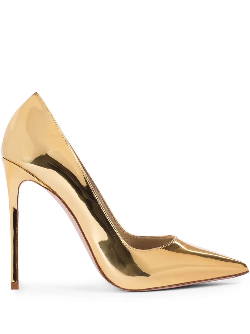 Le Silla 120mm Bella metallic pumps Gold