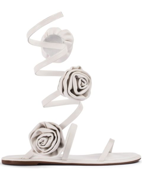 Le Silla Goddess floral-applique leather sandals Women