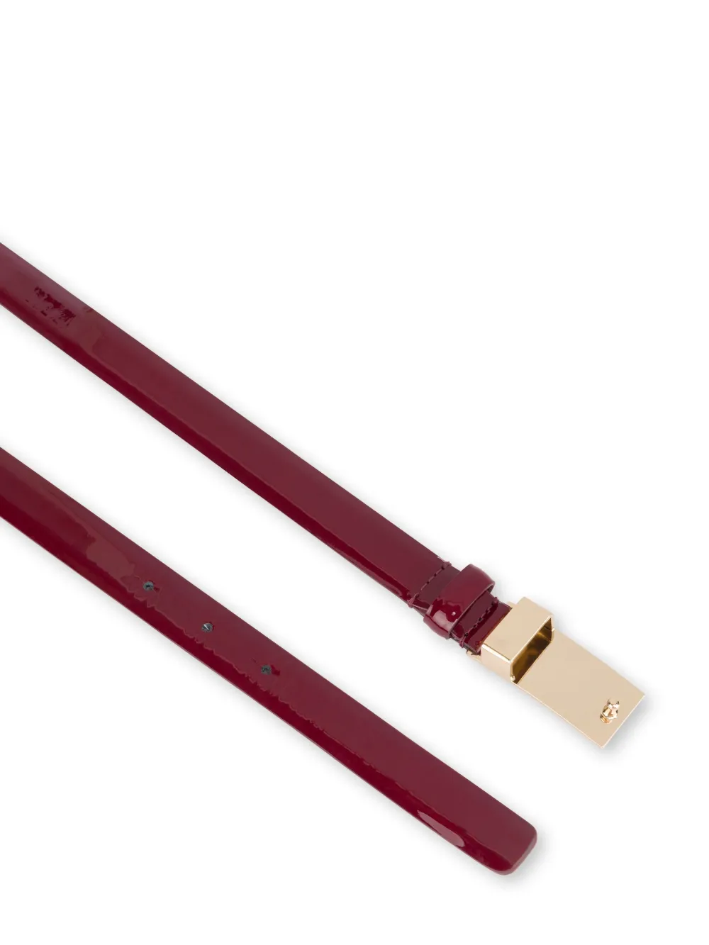 Philosophy Di Lorenzo Serafini Leren riem met gelakte afwerking - Rood