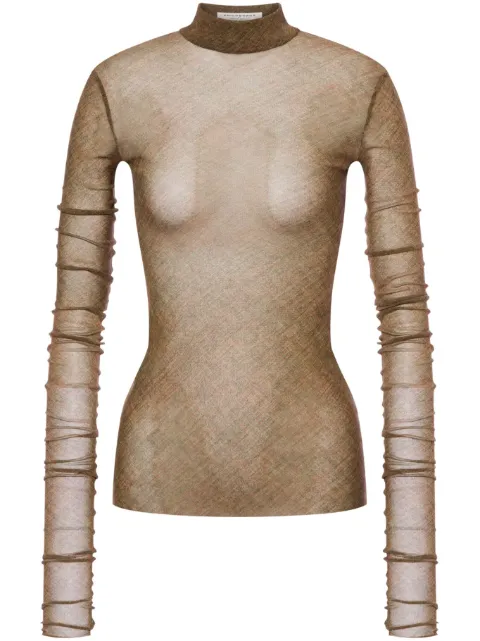 Philosophy Di Lorenzo Serafini sheer high-neck top 