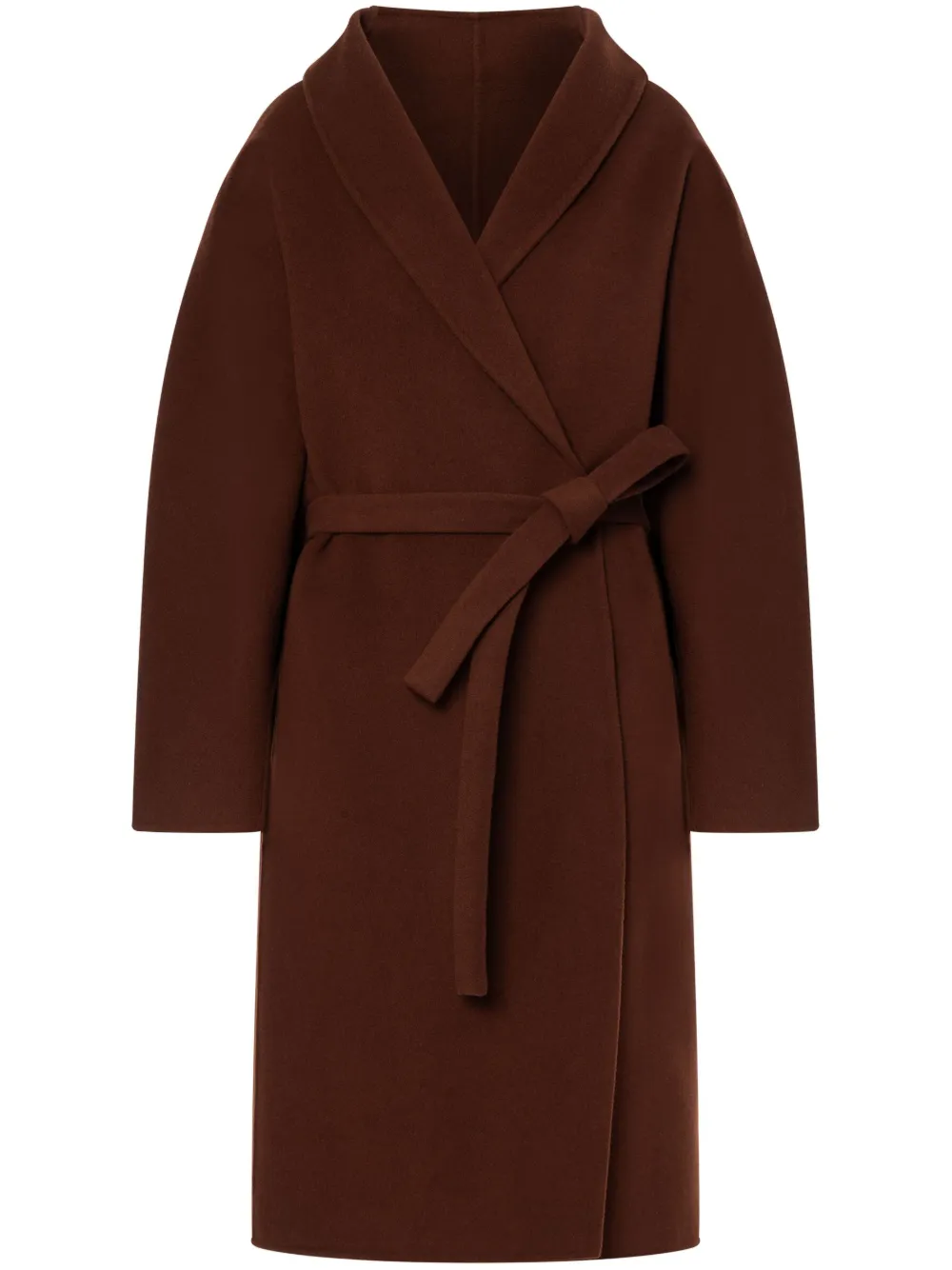 PHILOSOPHY DI LORENZO SERAFINI SHAWL-LAPELS BELTED MIDI COAT