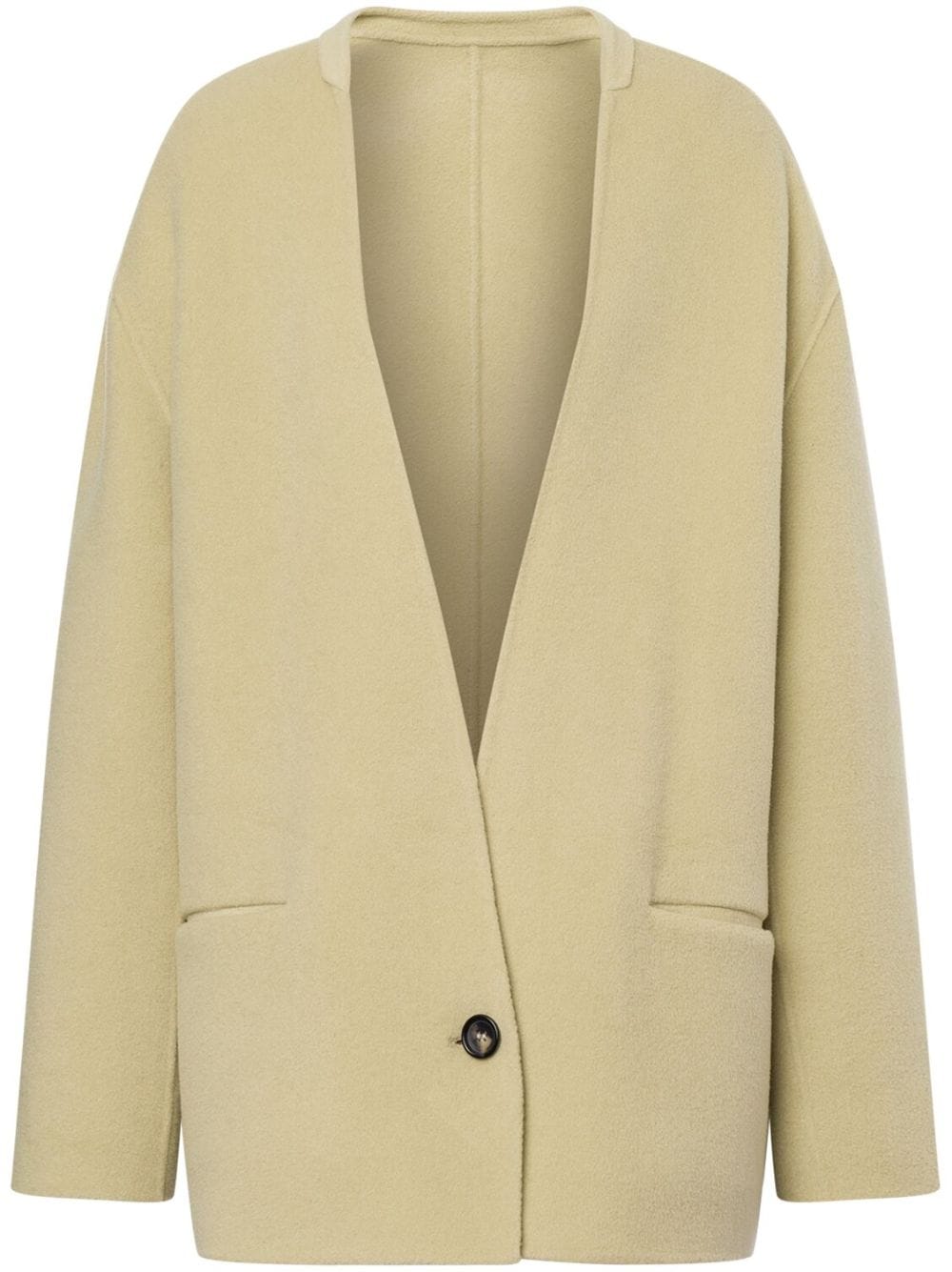 single-breasted wool coat