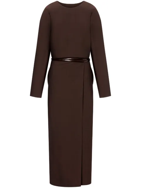Philosophy Di Lorenzo Serafini belted long-sleeve midi dress