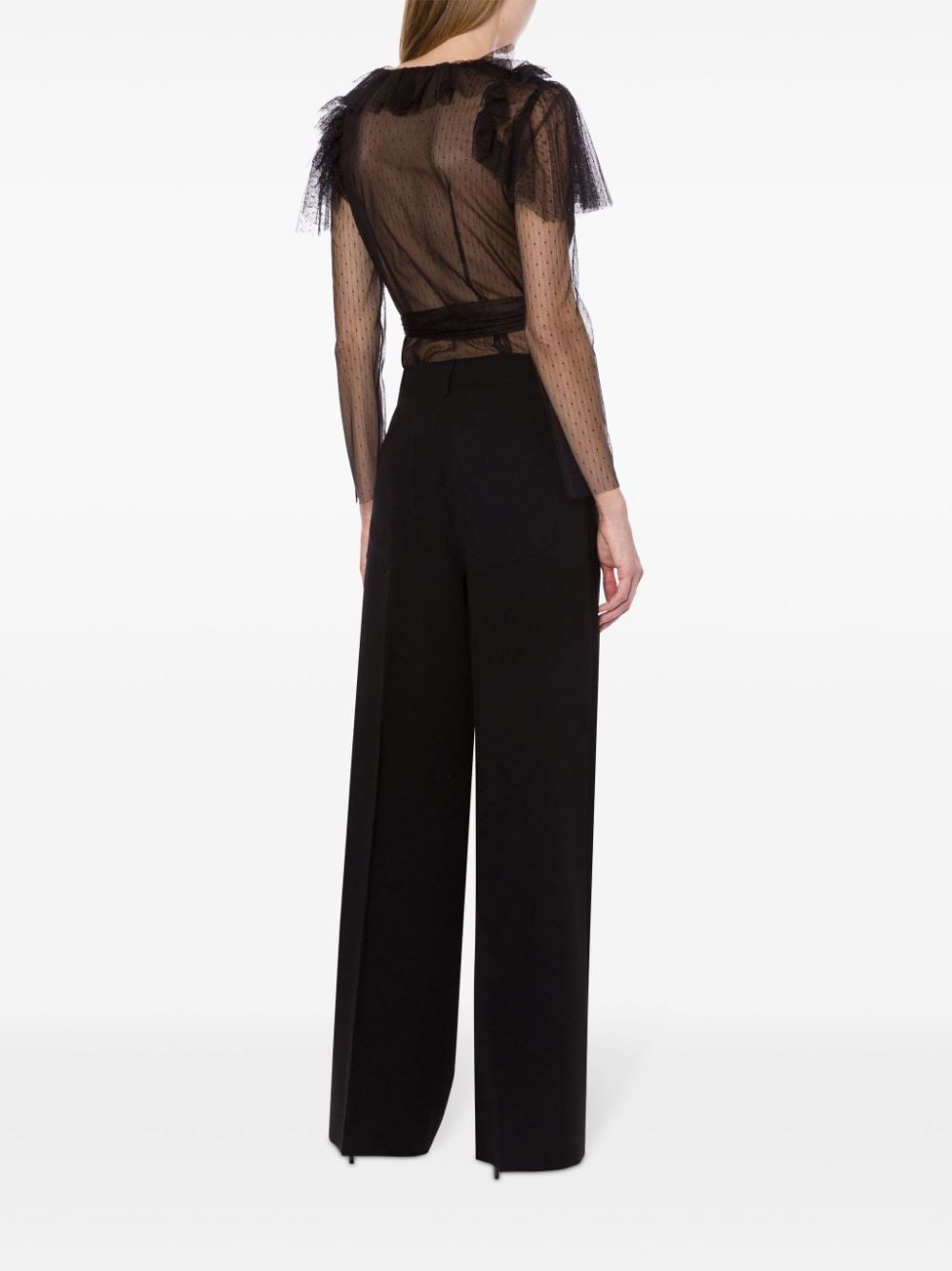 Shop Philosophy Di Lorenzo Serafini Creased Straight Trousers In Black