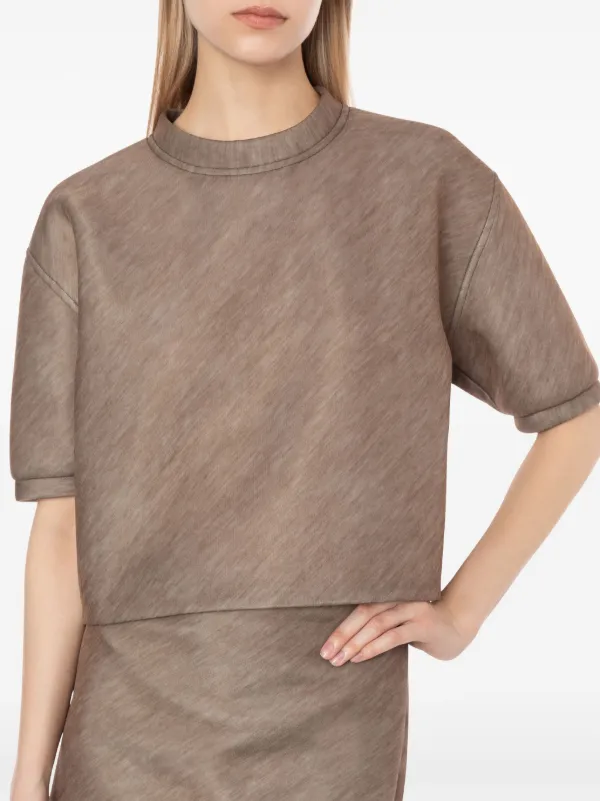 Philosophy Di Lorenzo Serafini Cropped Boxy T-shirt | Brown