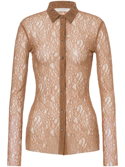 Philosophy Di Lorenzo Serafini floral-lace shirt