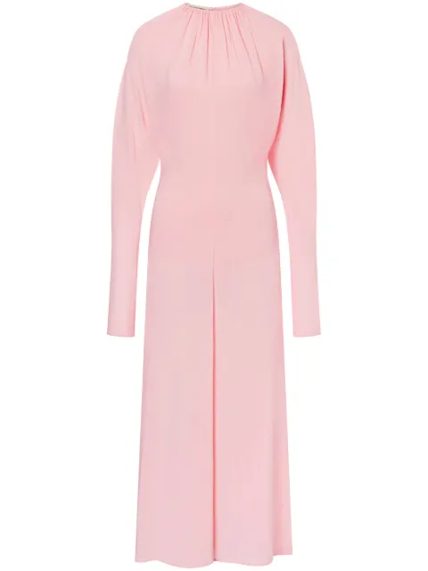 Philosophy Di Lorenzo Serafini gathered long-sleeve dress