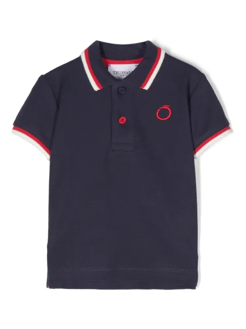 TRUSSARDI JUNIOR logo-embroidered polo shirt