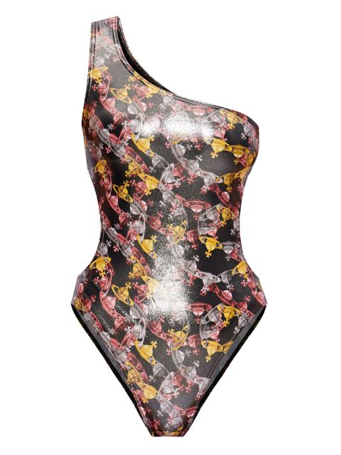 Vivienne Westwood Orb logo-print laminated swimsuit