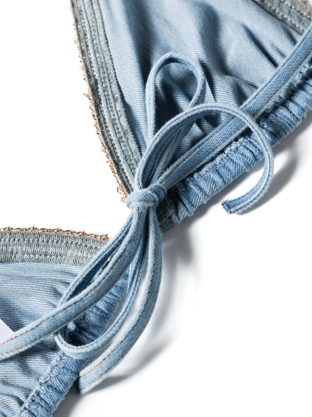 Shop Ermanno Scervino Chain-detail Triangle Bikini In Blau