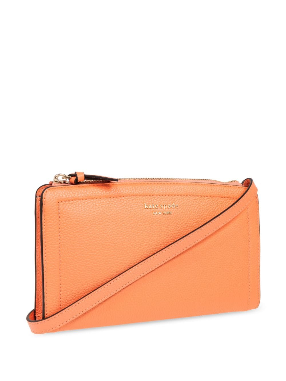 Shop Kate Spade Knott Leather Crossbody Bag In Orange