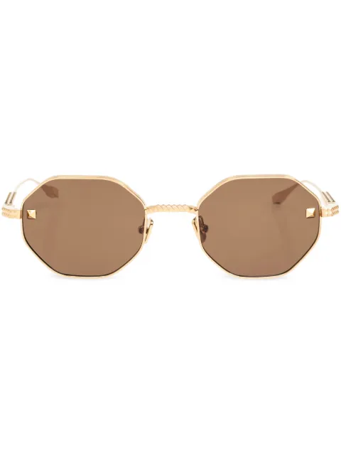 VALENTINO GARAVANI EYEWEAR Rockstud-embellished octogonal-frame sunglasses