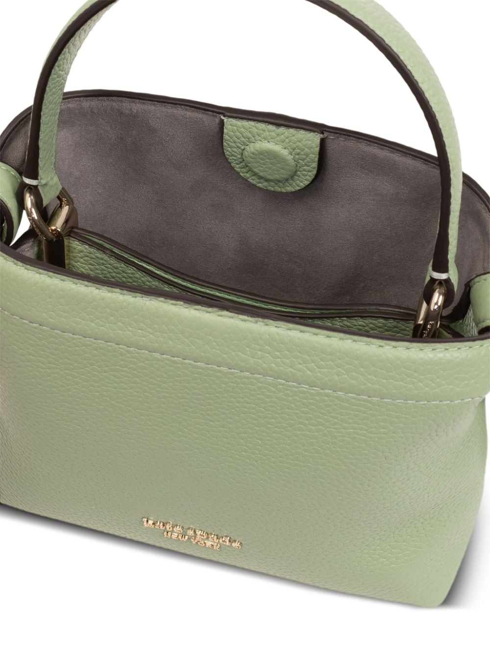 Shop Kate Spade Mini Knott Leather Tote Bag In Green
