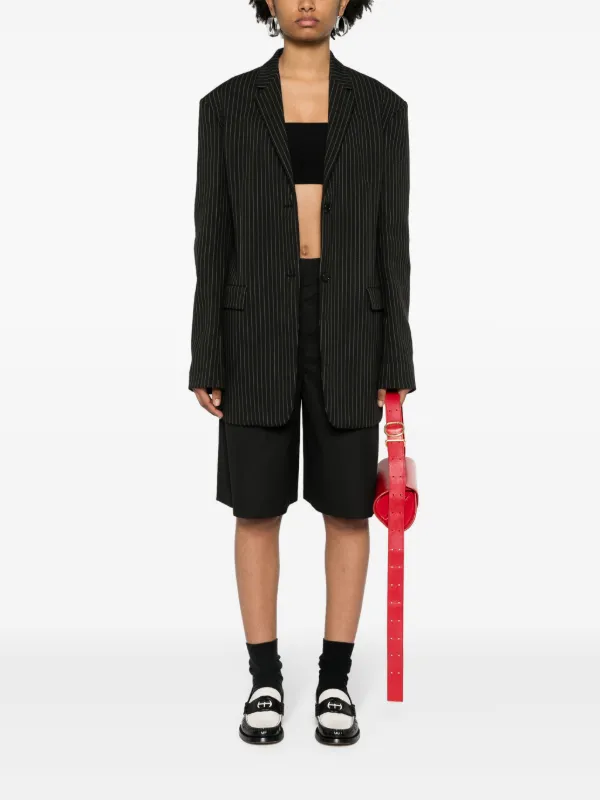 ショートパンツ JIL SANDER Women Shorts  Burmudas J02KA0294 J65005001 Black Jil Sander high-waist Bermuda Shorts | Black | FARFETCH