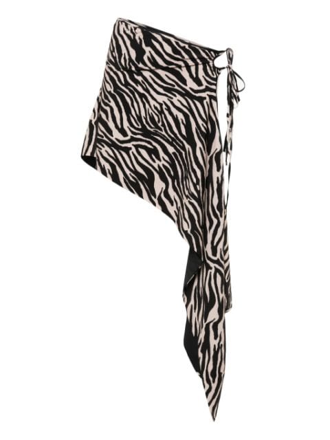 The Attico zebra-print beach skirt