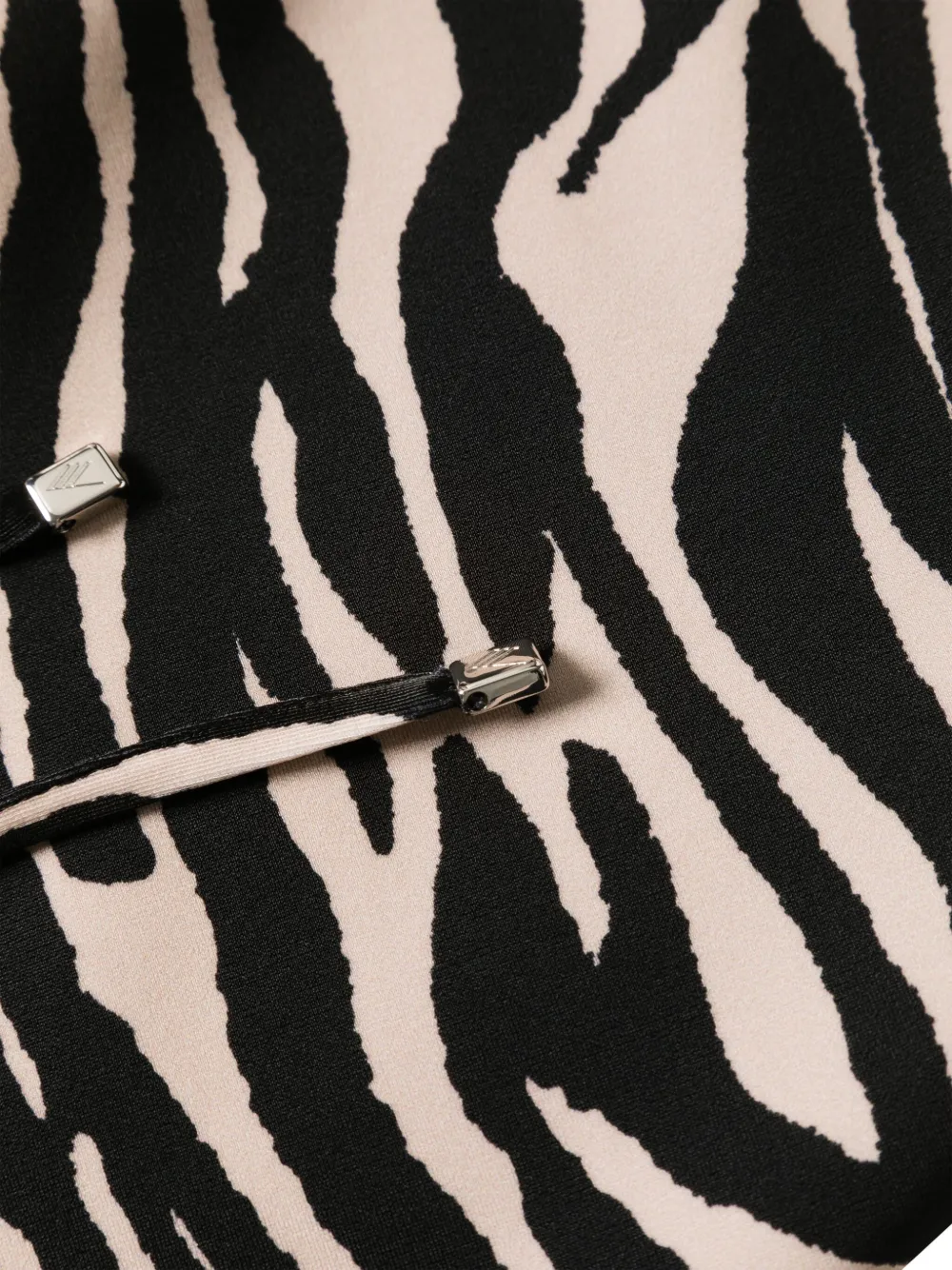 The Attico Rok met zebraprint Zwart