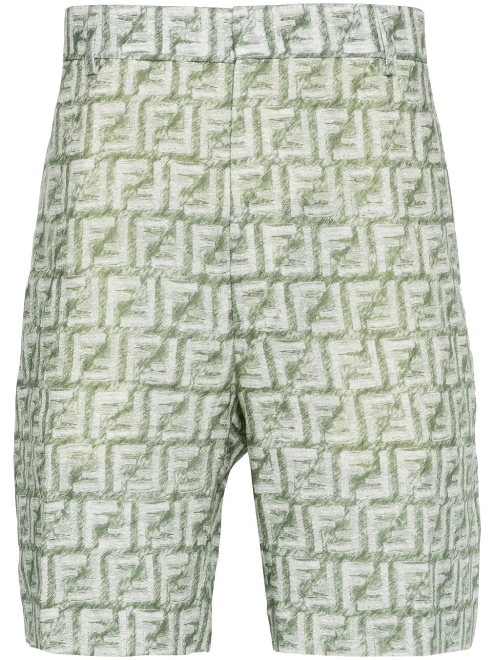FENDI Shorts con motivo FF - Verde