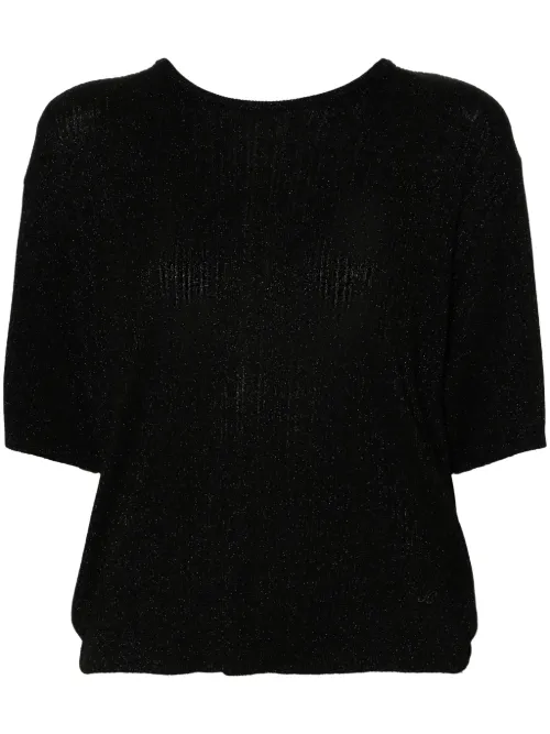 T-shirt en maille nervurée à détail torsadé - Jacob Cohën - Modalova