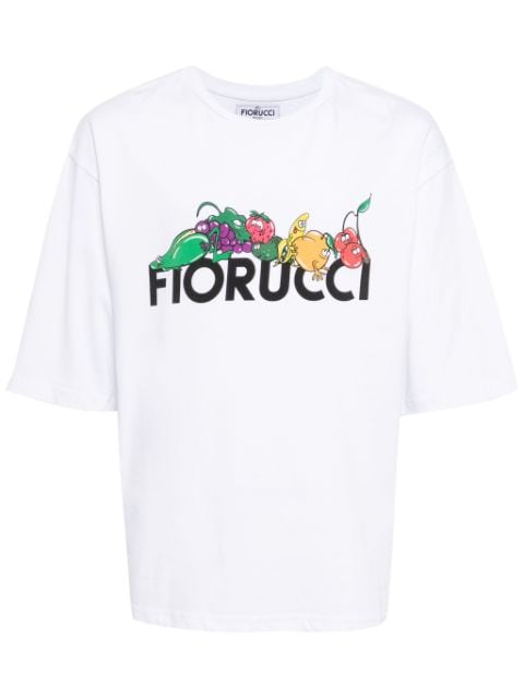 Fiorucci تيشيرت قطن بطبعة شعار وفاكهة
