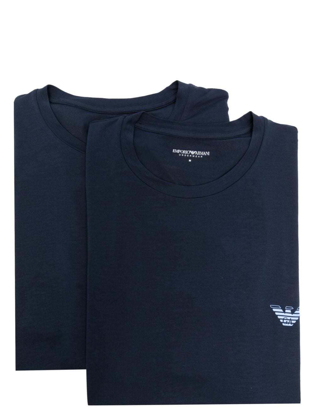 Emporio Armani Twee T-shirts met logoprint Blauw