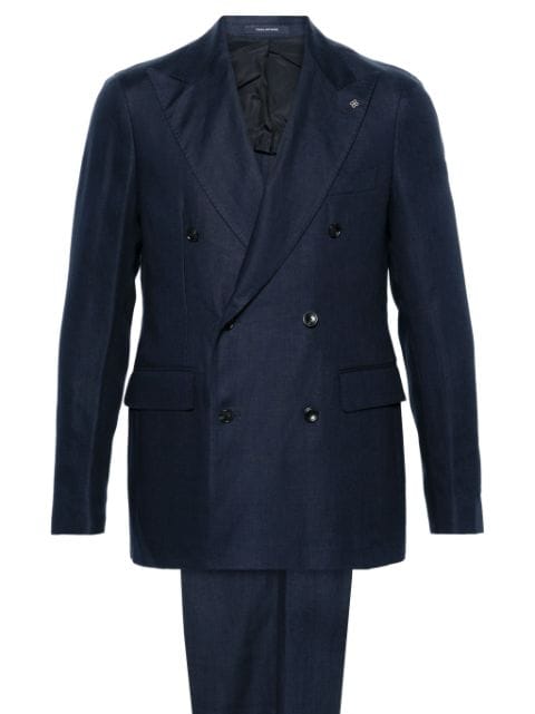 Tagliatore double-breasted linen suit 