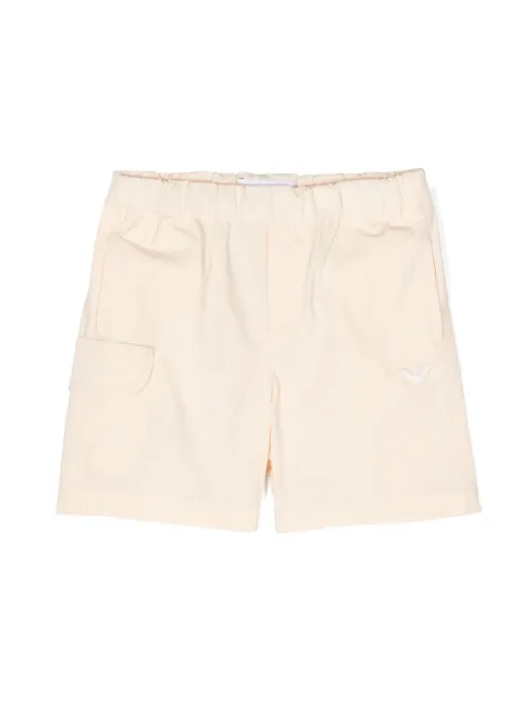 Emporio Armani Kids logo-embroidered poplin shorts