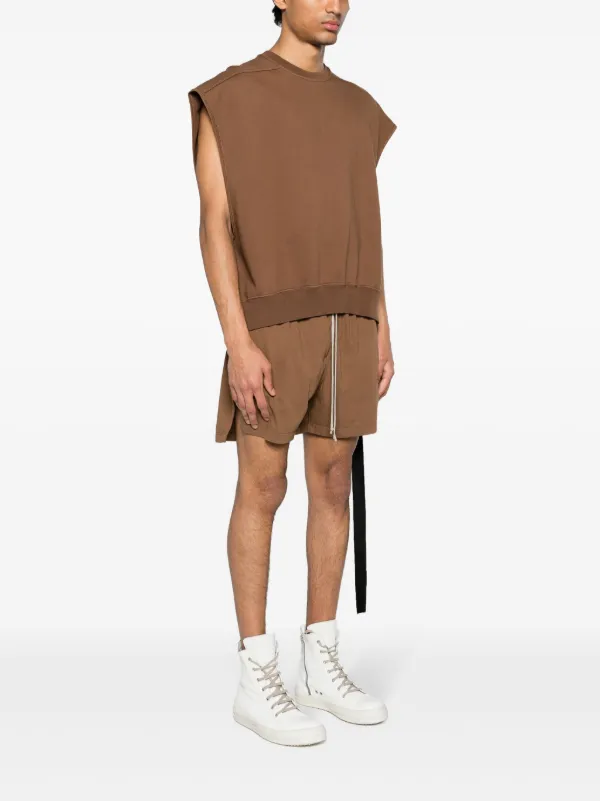 ●RICK OWENS●DRKSHDW●コットンスウェット Rick Owens DRKSHDW Sleeveless Organic Cotton Sweatshirt