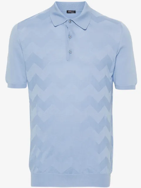 Kiton polo nervuré à chevrons