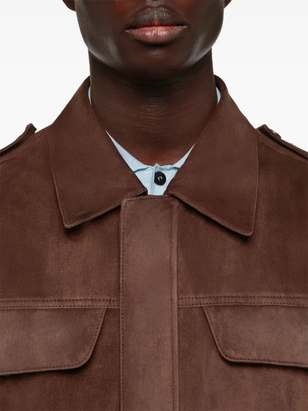 コート SALVATORE FERRAGAMO Brown Suede Overcoat Women Suede Trench Salvatore Ferragamo Retail Price €4720