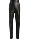 KHAITE leather tapered trousers - Black