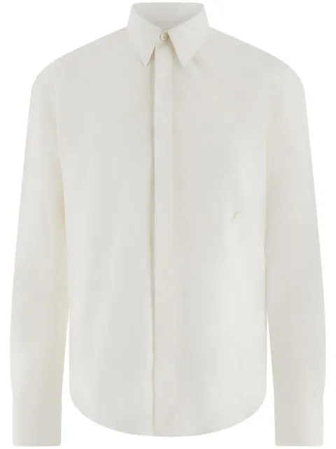 Ferragamo camisa con monograma en jacquard