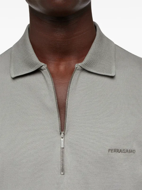 フェラガモ メンズ ポロシャツ グレー