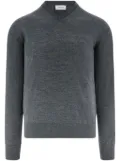 Ferragamo v-neck charcoal wool sweater - Grey