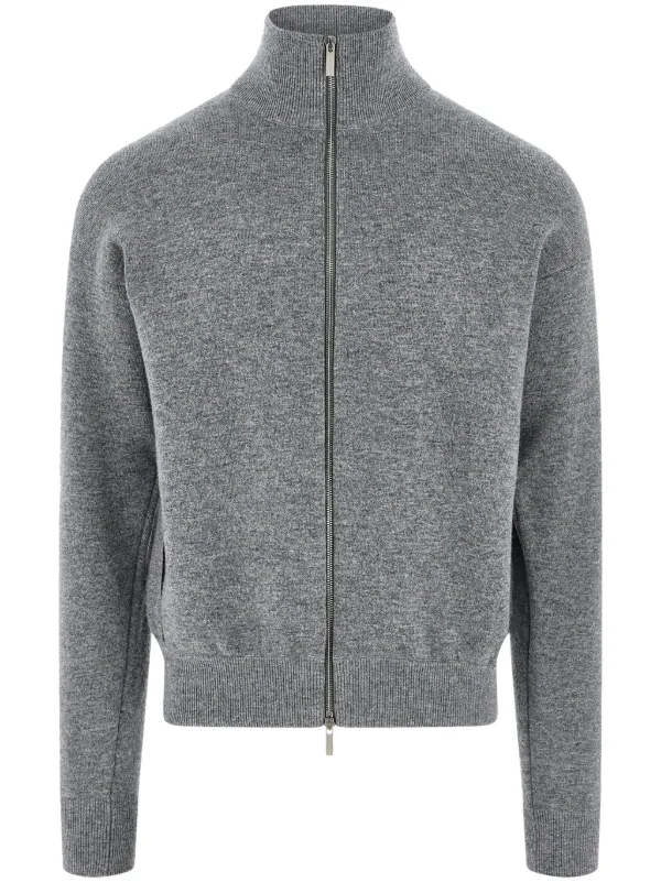 Ferragamo zip up Knit Cardigan Grey FARFETCH PT