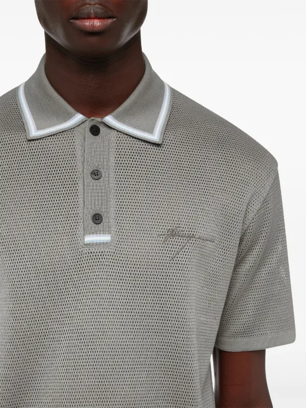 20-60代 人気ファッションブランド Ferragamo FARFETCH | Grey | Shirt Polo logo-embroidered トップス