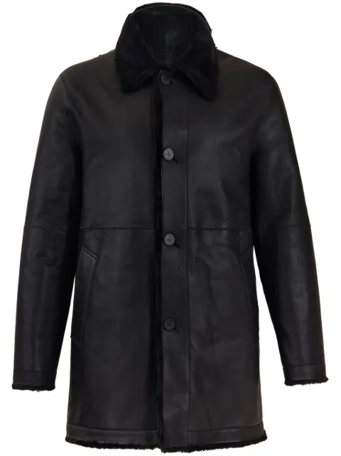 Ferragamo shearling-collar coat